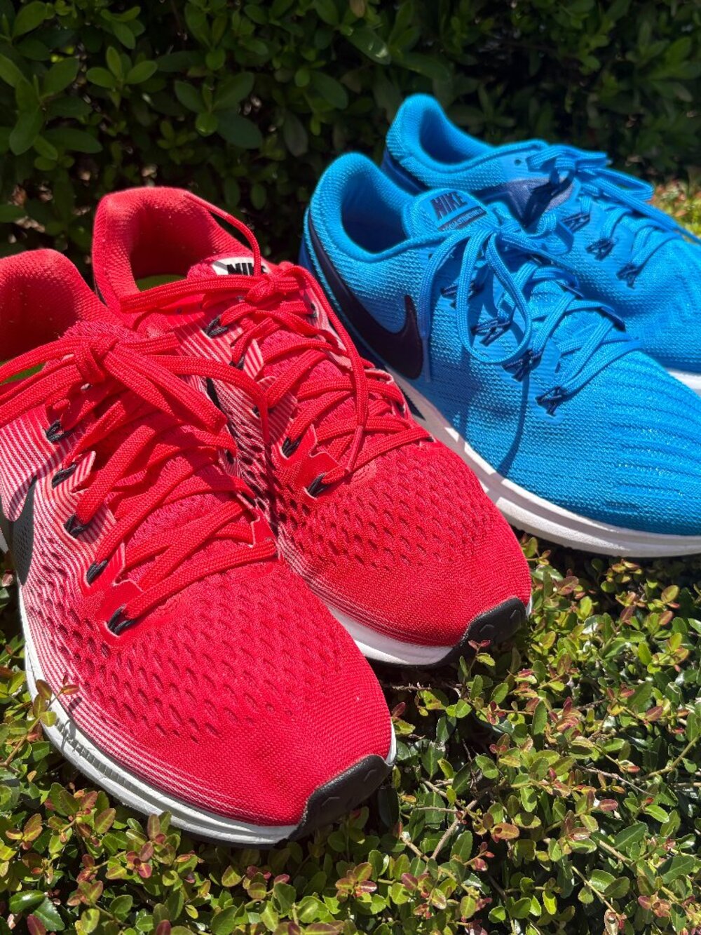 Nike Men's Shoes 2 Pair Size 9.5 Red & Blue Lace Up